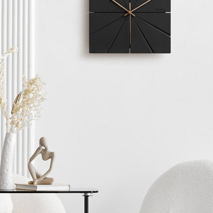 Modern Wall Clock for Living Room, 12 Inch Silent Analog Clock with Walnut Hands