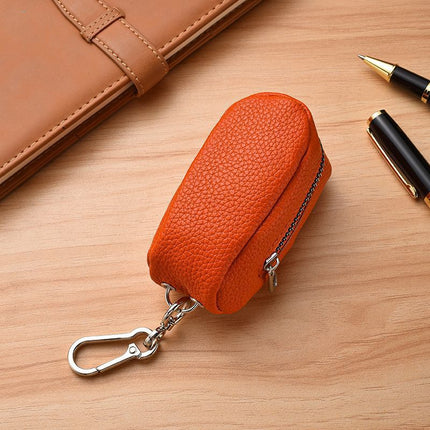 Leather Keychain Coin Pouch, Keychain Wallet with Zipper – image 4