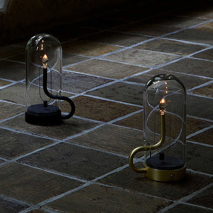 Vintage Lanterns Decorative, Glass Table Lamp in Gold or Black – image 11