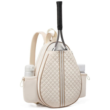 Quilted Tennis Backpack, Water Resistant Sports Backpack for Daily Use