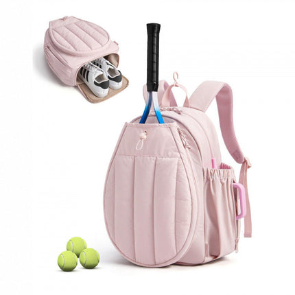 Gym Backpack with Shoe Compartment, Tennis Backpack with Cooler Compartment, Tennis Bag for Rackets and Water Bottle
