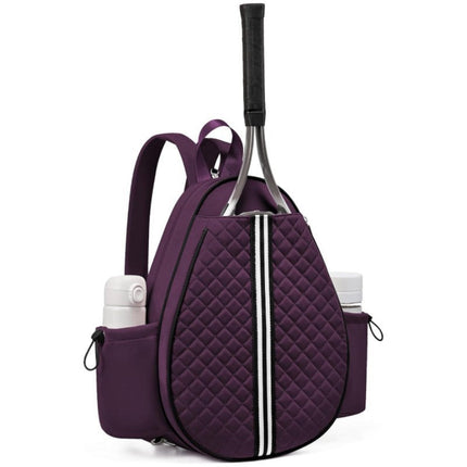Quilted Tennis Backpack, Tennis Bag with Racket Compartment – image 5