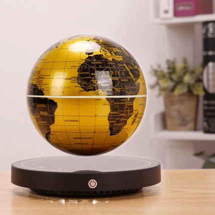 Modern Table Lamp, Magnetic Levitation Floating Globe Lamp with Digital Desk Clock, Office Decor, Desk Accessories
