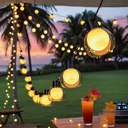 Solar String Lights with Remote Control & 8 Lighting Modes | Waterproof Outdoor Decor for Enchanting Atmospheres