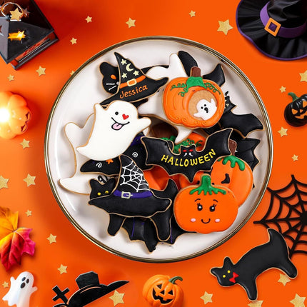 Pumpkin Cookie Cutters, Stainless Steel Cookie Cutter Set for Halloween Baking