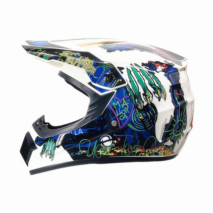 Dirt Bike Helmet, Full Face Motorcycle Helmet with Visor, Motocross Helmet with Reinforced Chin Guard for Off Road