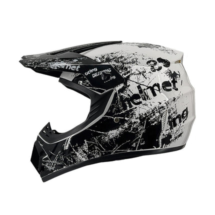 Dirt Bike Helmet, Full Face Motorcycle Helmet with Visor, Motocross Helmet with Reinforced Chin Guard for Off Road