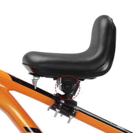 Front Child Bike Seat with Safety Rails, Bike Seat with Backrest and Padded Cushion