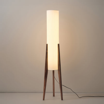 Floor Lamp for Living Room, Standing Lamp with Walnut Wood Base – image 14