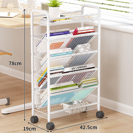 Storage Rack with Wheels, Small Bookshelf – image 6