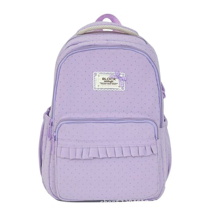 Laptop Backpack for Work and School, Polka Dot Backpack with Ruffles – image 5