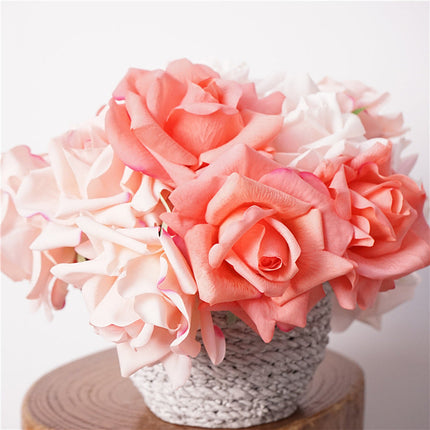 Artificial Flowers, Realistic Fake Flowers, Faux Rose Single Stem, Large Foam Flowers for Home Decor and Weddings