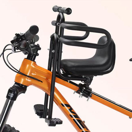 Front Child Bike Seat with Safety Rails, Bike Seat with Backrest and Padded Cushion, Bicycle Accessories for Families