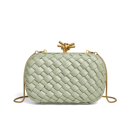 Clutch Purse for Women, Woven Evening Bag with Gold Tone Clasp – image 8