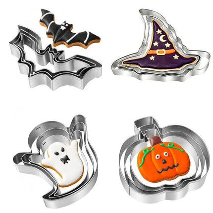 Pumpkin Cookie Cutters, Stainless Steel Cookie Cutter Set for Halloween Baking – image 4