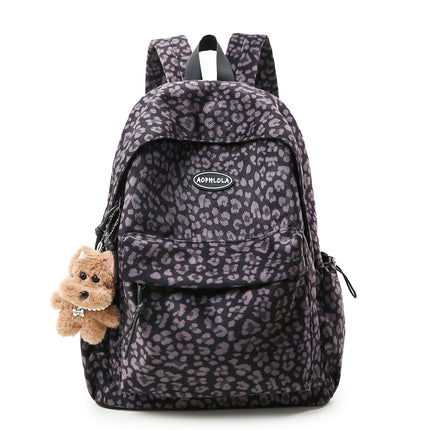 Animal Print Backpack with Keychain, Lightweight Book Bag – image 5