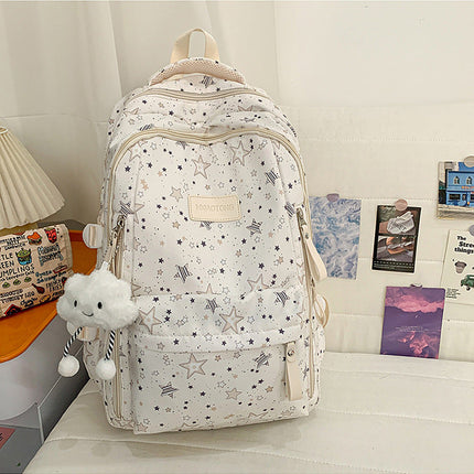 Travel Backpack with Star Pattern, Water Resistant Book Bag with Padded Straps – image 5