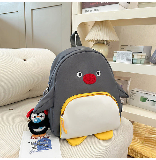 Kids Backpack with Cute Penguin Design, Travel Backpack for Children, School Backpacks with Front Pocket, Rucksack