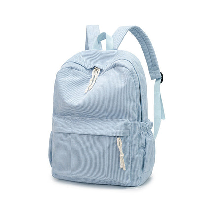 Corduroy Backpack, Laptop Backpack with Multiple Pockets and Padded Straps