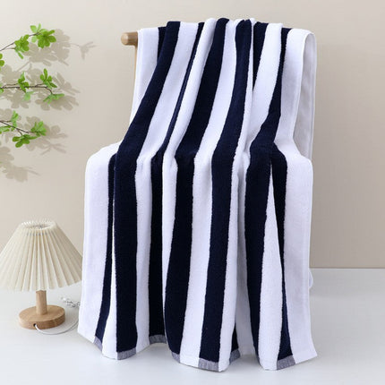 Bath Towels with Stripe Pattern, Terry Quick Dry Towel for Home