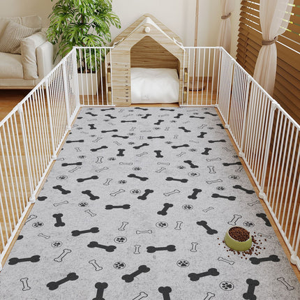 Non Slip Dog Mat with Bone and Paw Print, Padded Dog Crate Mat – image 4