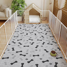 Non Slip Dog Mat with Bone and Paw Print, Padded Dog Crate Mat – image 4