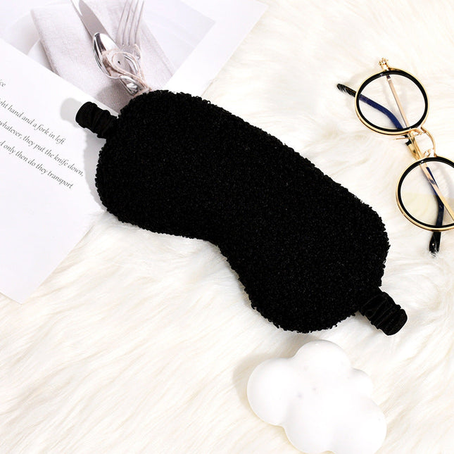 Sleep Mask, Fleece Eye Mask for Sleeping with Adjustable Satin Band