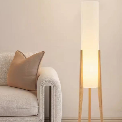 Standing Lamp with Walnut Wood Base