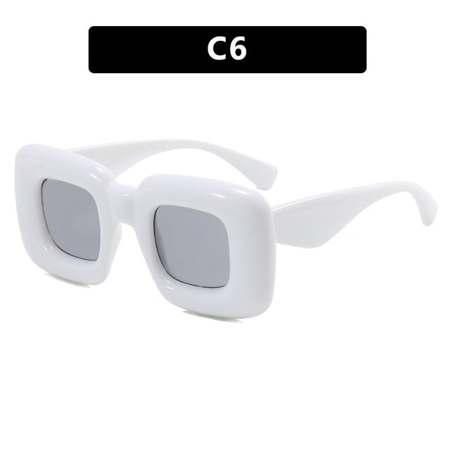 Rectangular Sunglasses for Women, UV Protection Sunglasses with Wide Frame – image 7