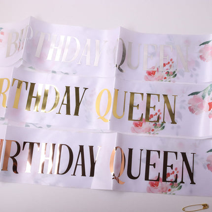 Queen Crown for Women, Birthday Crown with Birthday Sash – image 4