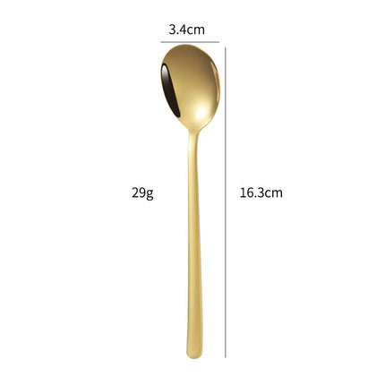 Gold Spoons, Ice Cream Spoon with Ergonomic Handle for Desserts and Table Setting – image 15