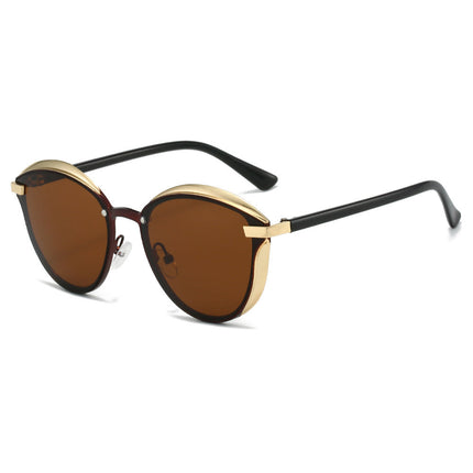 Metal Frame Sunglasses for Women, UV Protection Sunglasses with Gradient Lenses – image 4
