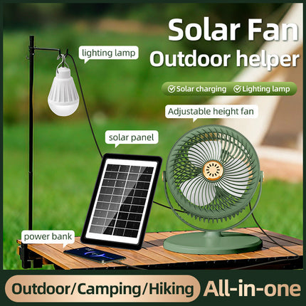 Outdoor Fan, Floor Fan with 5 Speeds and 4 Heights for Camping and Patio
