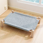 Minimal grey bed (cooling, good sleep) / M: 23.62 × 18.90 × 5.91 inch (recommended body length ≤19.69 inch / pet ≤25 jin)