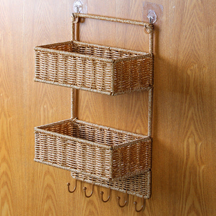 Woven Baskets, Two Tiered Storage Basket for Kitchen and Household Items – image 4