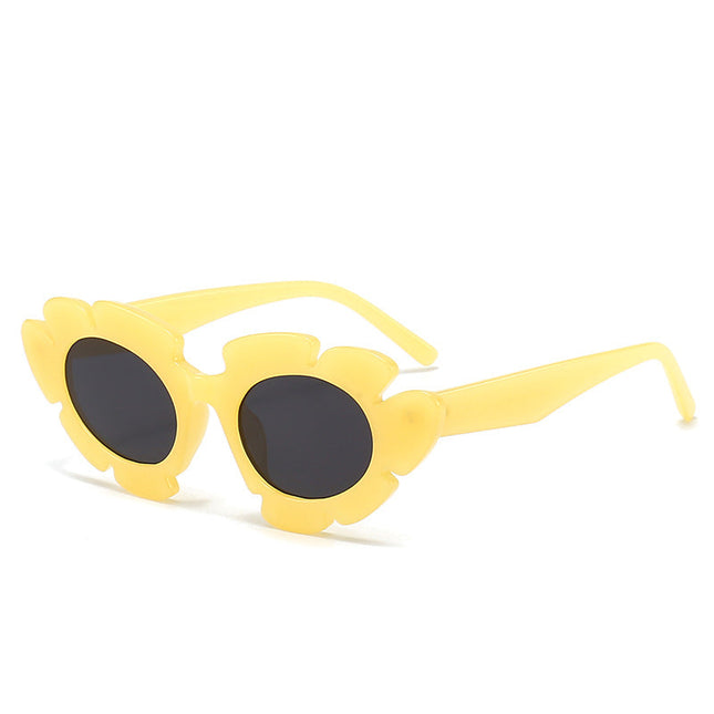 Flower Sunglasses for Women, UV Protection Sunglasses with Flower Shaped Frame