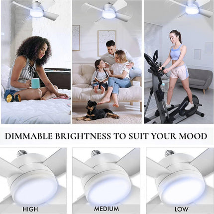 Remote-Controlled LED Ceiling Fan Light with Adjustable Brightness | Wireless Design for Easy Installation and Comfort