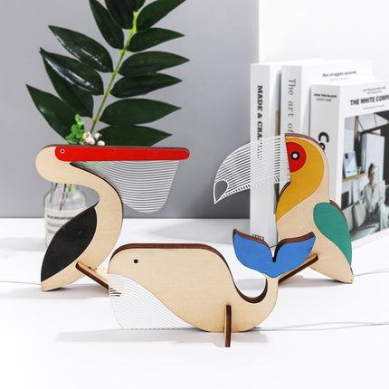 Animals LED Night Light with Wood & Acrylic Design | USB-Powered Soft Glow for Kids' Room Decor