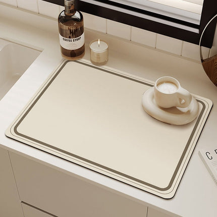 Silicone Dish Drying Mat for Kitchen Counter, Heat Resistant Silicone Mat, Non Slip Mat for Countertop Protection