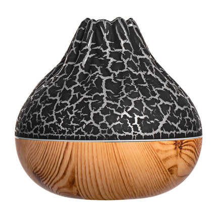 Compact Cool Mist Humidifier with Wood Grain Finish & Adjustable Output | Quiet Aromatherapy for Small Spaces