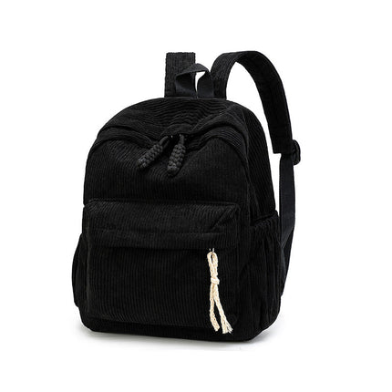 Corduroy Backpack, Laptop Backpack with Multiple Pockets and Padded Straps – image 4