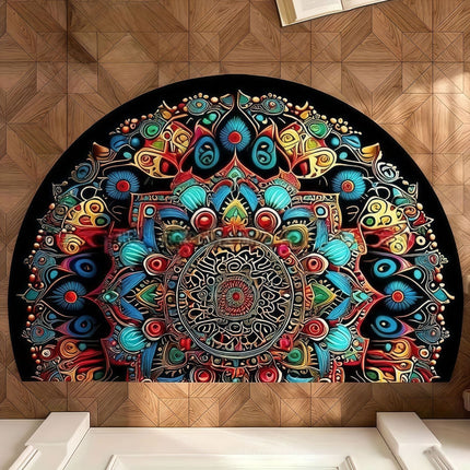 Outdoor Welcome Mat, Decorative Front Door Mat with Non Slip Backing, Entryway Mat with Peacock Design – image 4