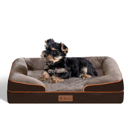 Orthopedic Memory Foam Dog Bed, Washable Pet Bed with Removable Cover for Dogs and Cats