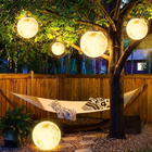 Outdoor Globe Lights, Moon Outdoor Hanging Lamp for Garden and Patio, LED Outdoor Pendant Lamp for Tree and Balcony