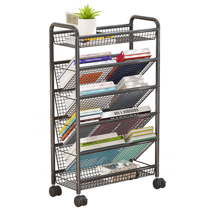 Storage Rack with Wheels, Small Bookshelf – image 4