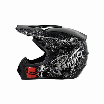 Dirt Bike Helmet, Full Face Motorcycle Helmet with Visor, Motocross Helmet with Reinforced Chin Guard for Off Road
