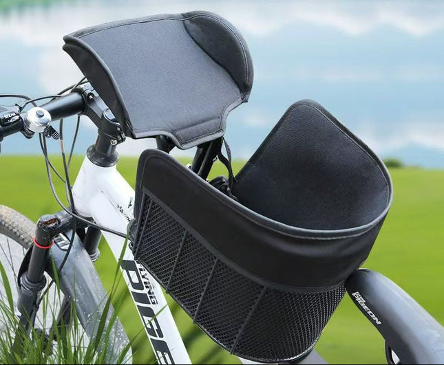 Pet Carrier for Bike with Mesh Sides, Dog Bike Basket with Quick Release Mount, Bike Dog Carrier for Small Dogs and Cats