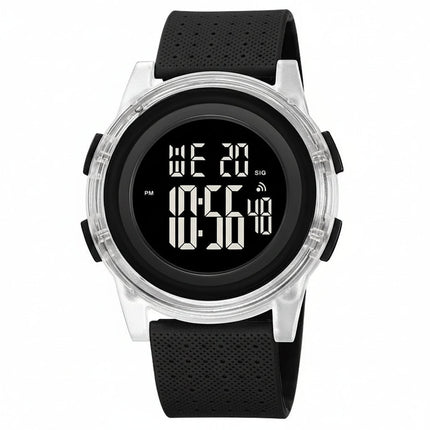 Mens Watches, Ultra Thin Digital Watch for Men with Stainless Steel Band