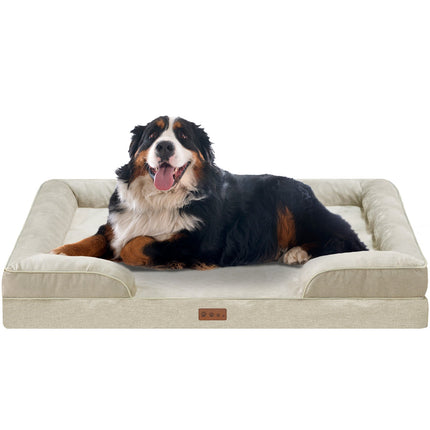 Orthopedic Memory Foam Dog Bed, Cat Bed with Raised Edges – image 4