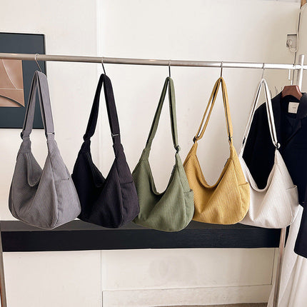 Crossbody Tote Bag, Soft Fabric Tote Bag with Adjustable Strap – image 4